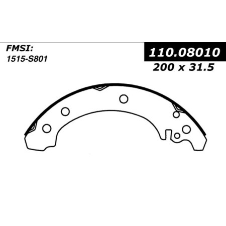 Centric Parts Centric Brake Shoes, 111.08010 111.08010